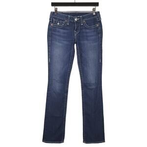 True Religion Low Rise Billy Jeans Contrast Stitch Blue - 27